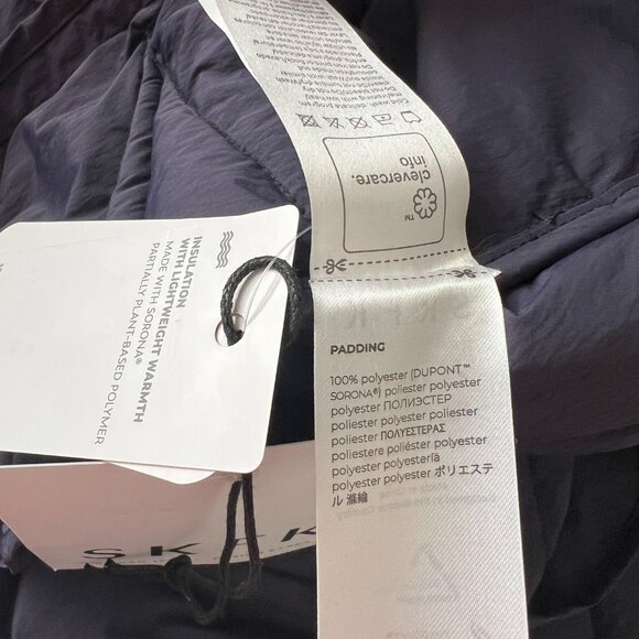 NWT SKFK Eira Navy Violet Quilted Snap Front Nylon Jacket EU 38 | US 6 Reg. $199 - Picture 13 of 14